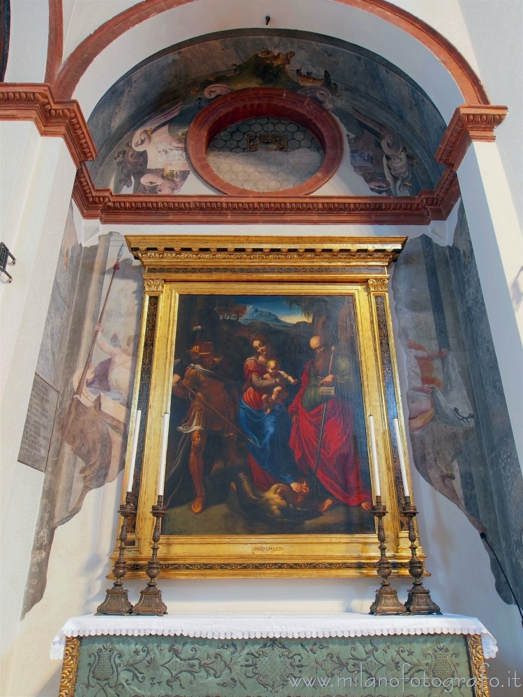 Busto Arsizio (Varese, Italy) - Madonna and Child with the Saints Michael and Paul in the Sanctuary of Saint Mary at the Square